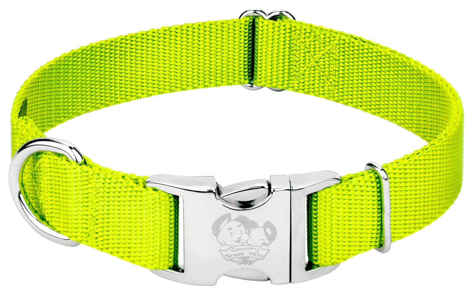 Country Brook Petz hot yellow collar stands out among 10+ color options.