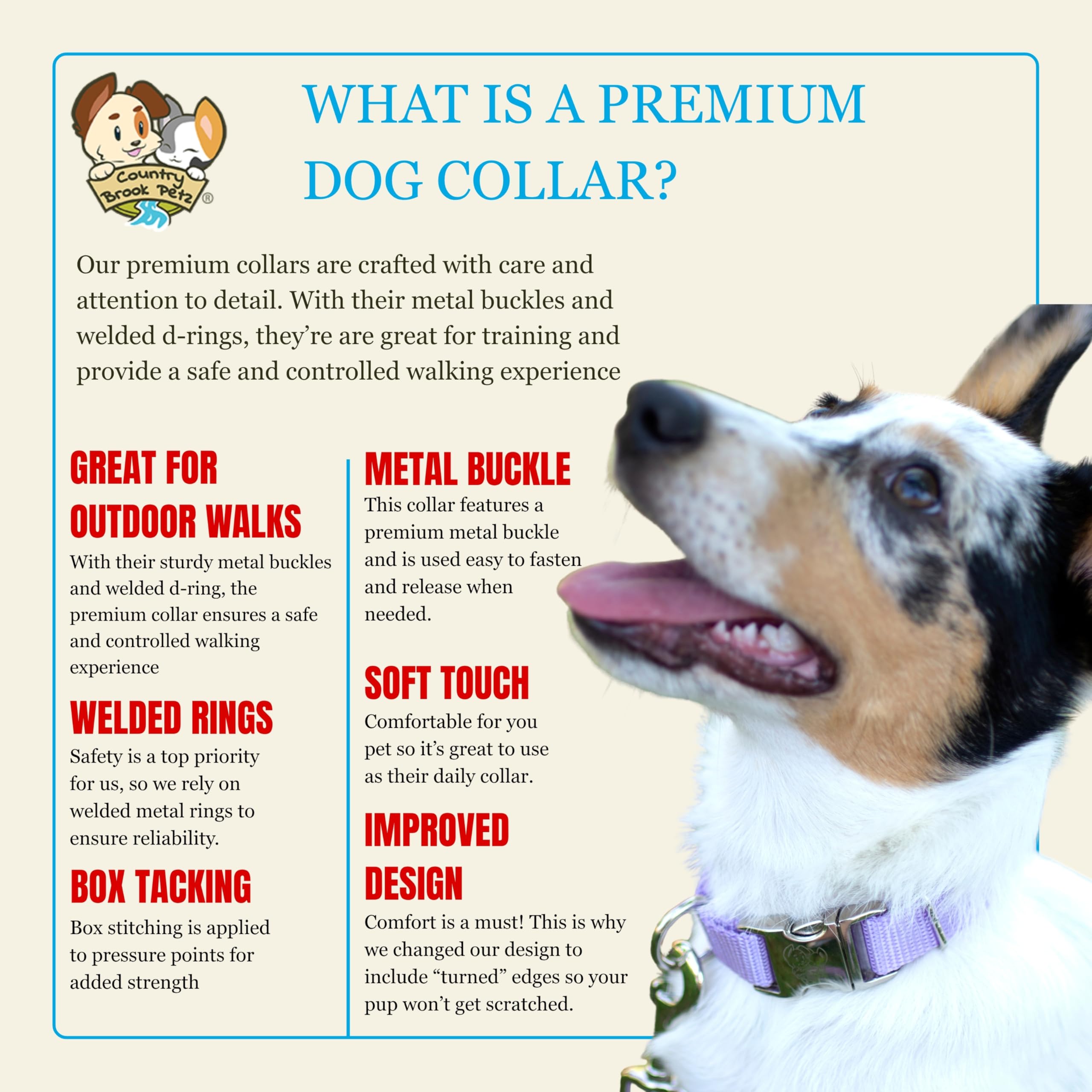 Country Brook Petz soft nylon texture resembling a hug for comfort.