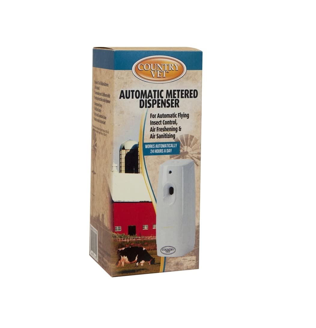 Country Vet Automatic Metered Dispenser with wall-mount design for consistent air freshening.