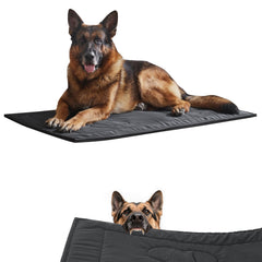 Couzssyhi chew-proof dog crate pad close-up highlighting tear-resistant material for tough chewers