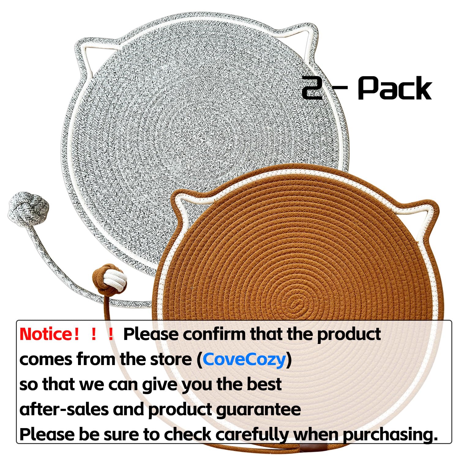 CoveCozy 2-pack scratcher gray brown demonstrates value and versatile use at home.