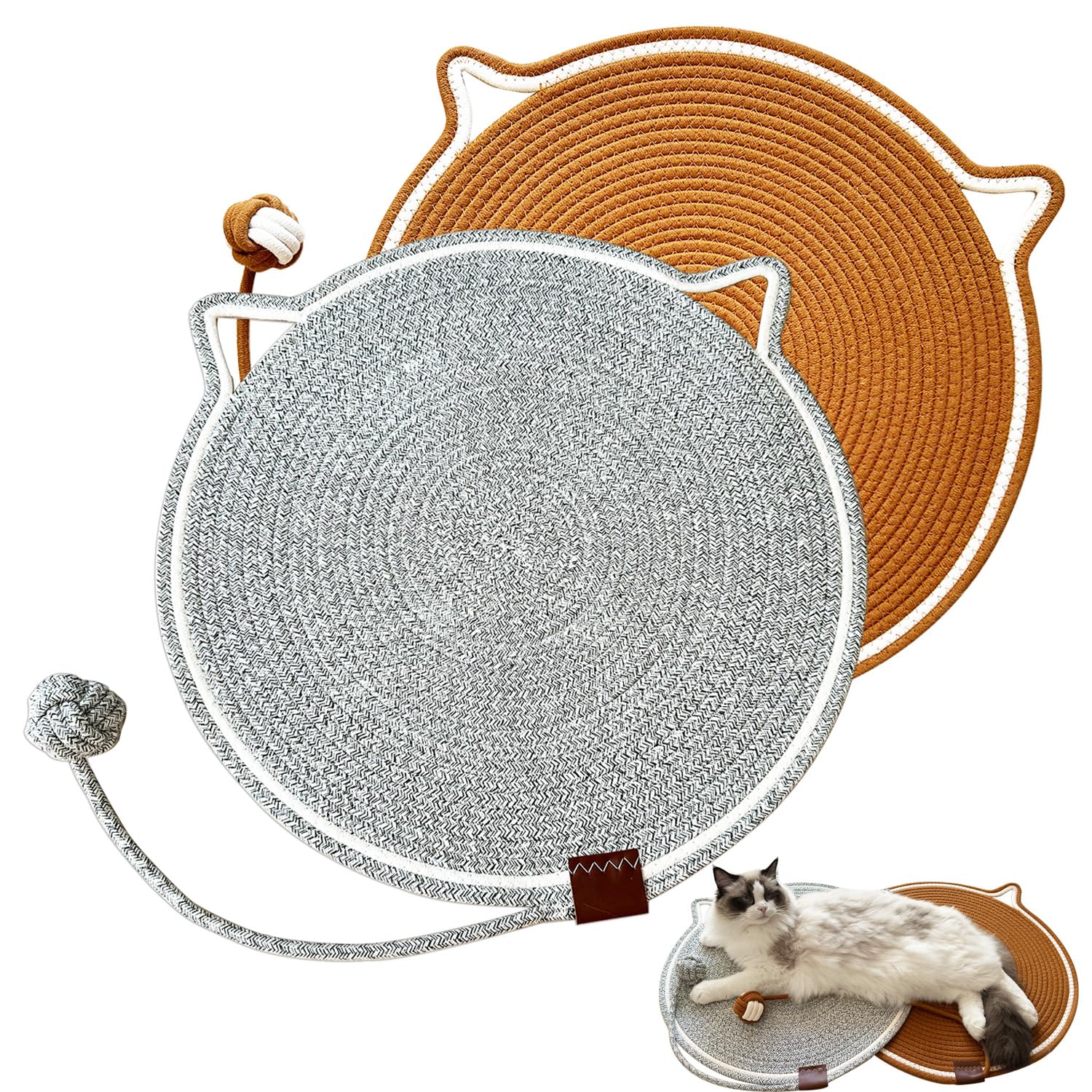 CoveCozy cat-scratching-mat-detailed-weave durable surface for scratching and lounging.