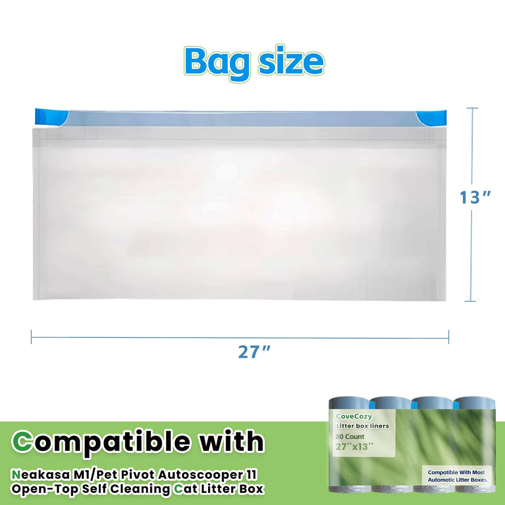 CoveCozy drawstring litter bags showing secure closure for spill-free disposal.