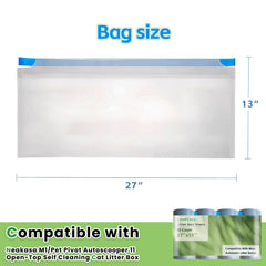 CoveCozy drawstring litter bags showing secure closure for spill-free disposal.