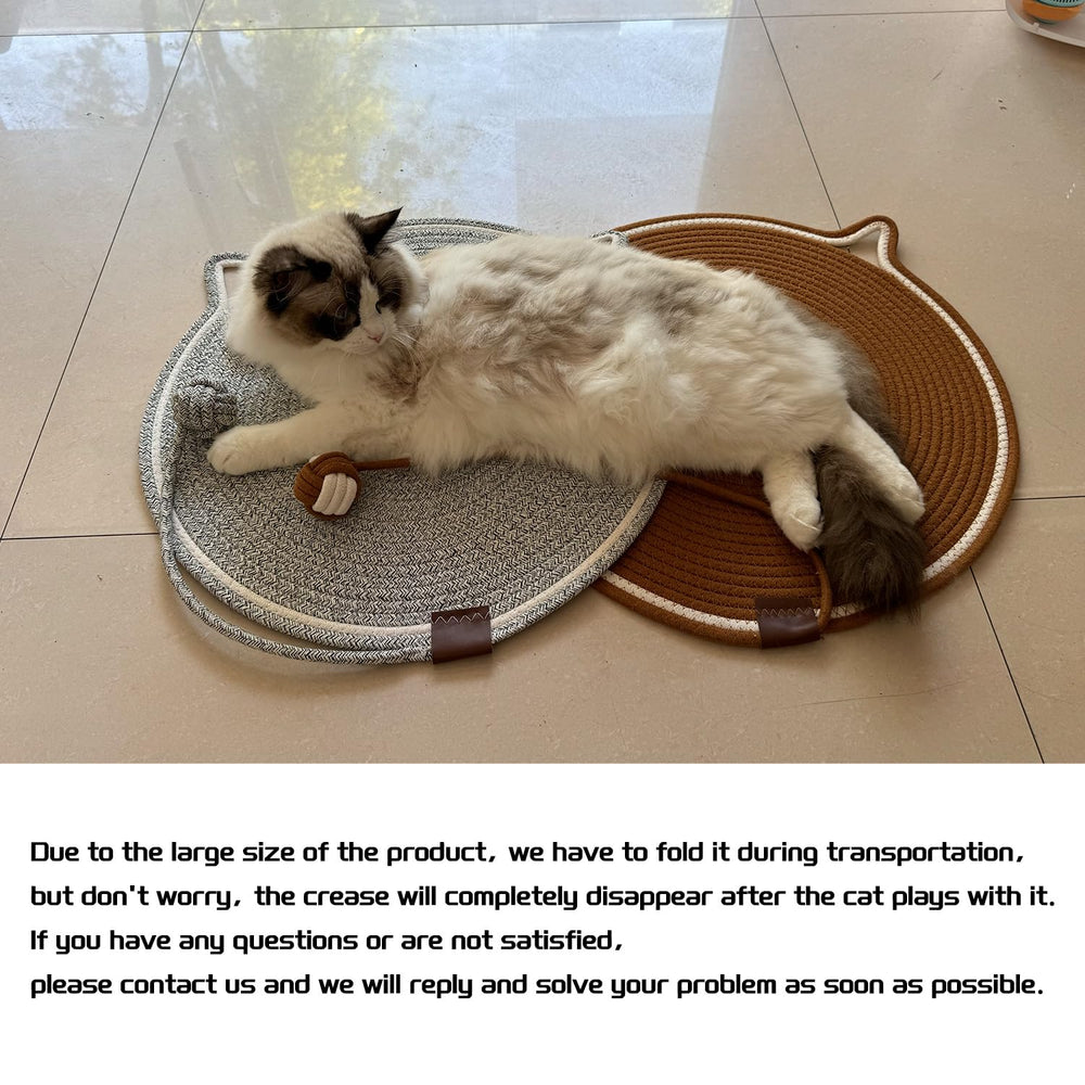 CoveCozy large 19.6-inch scratcher mat suitable for bigger cats and comfy lounging.
