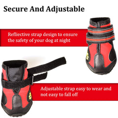 CovertSafe& dog boots with adjustable reflective straps for night safety