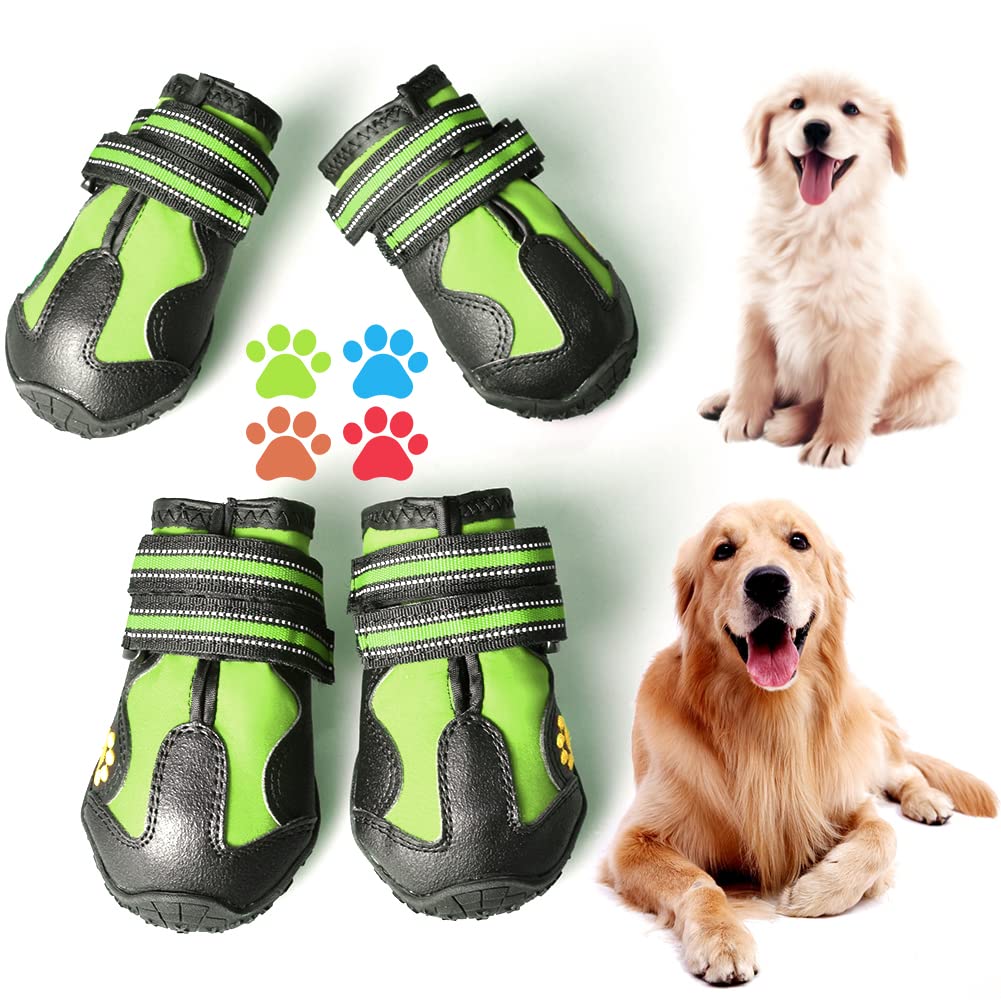 CovertSafe& dog boots non-slip outsole for outdoor grip in grey-green.