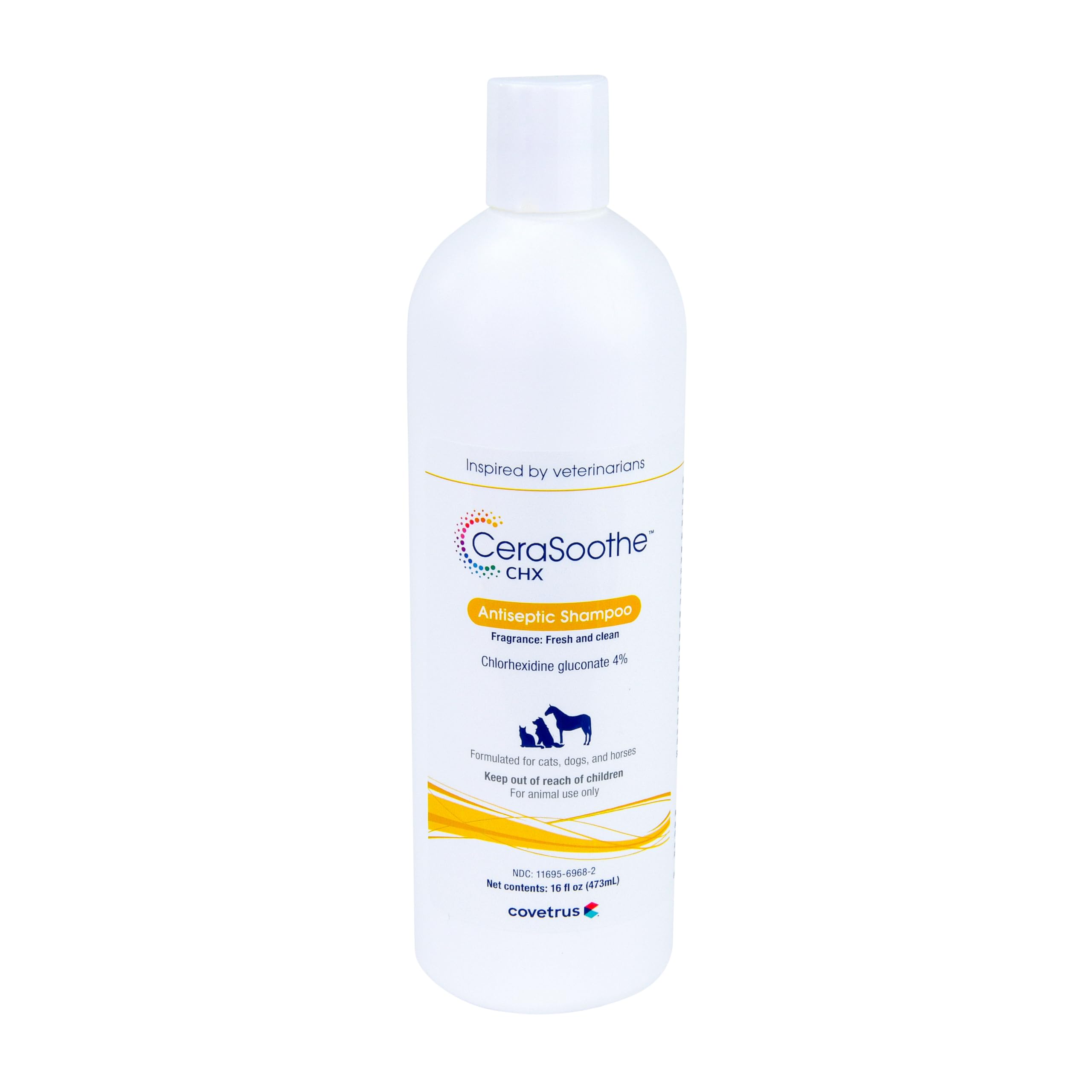 Covetrus CeraSoothe CHX champú antiseptico, higiene segura durante el baño