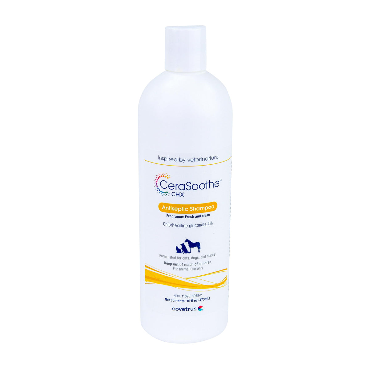 Covetrus CeraSoothe CHX champú antiseptico, higiene segura durante el baño