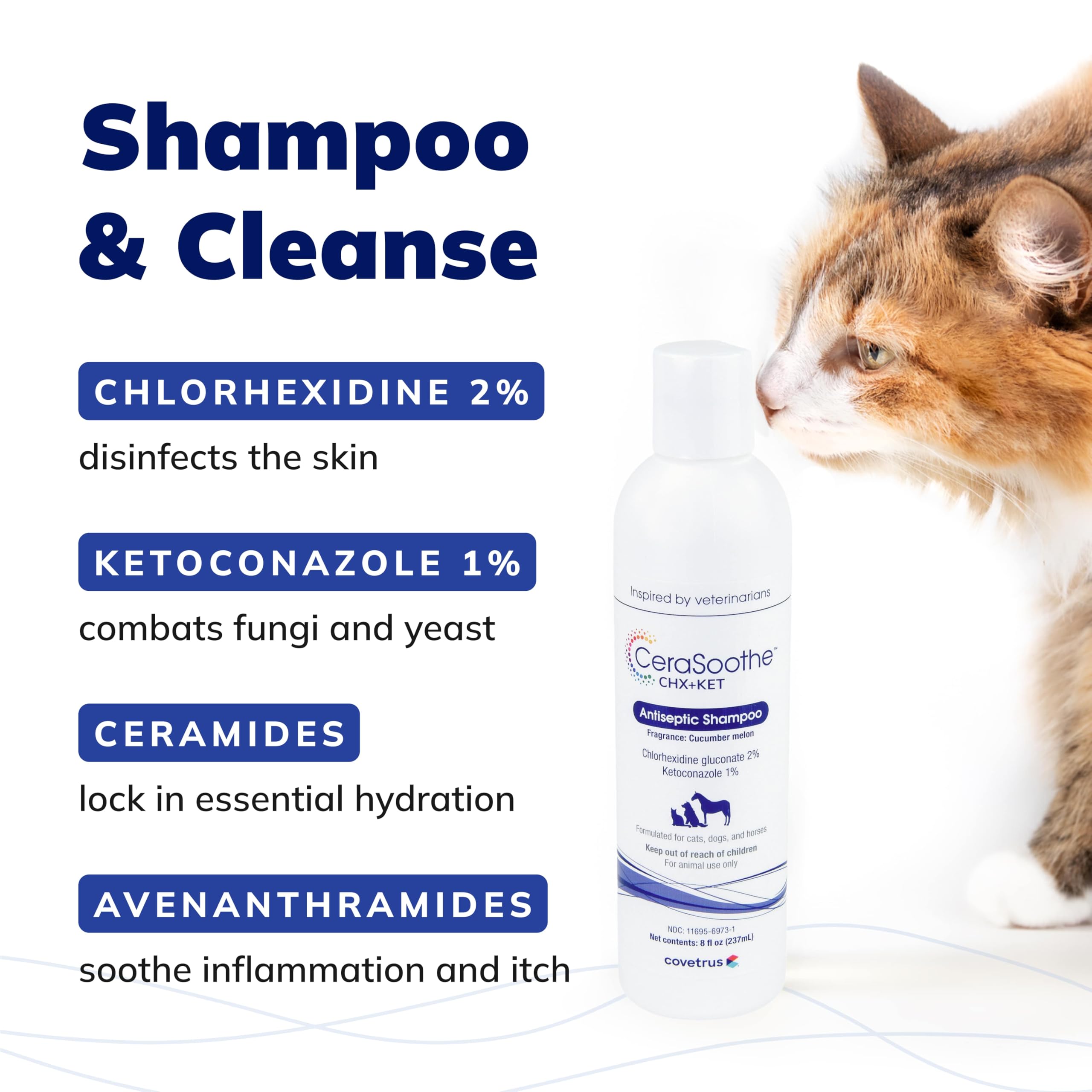 Covetrus CeraSoothe cucumber melon scent enhances cleansing experience