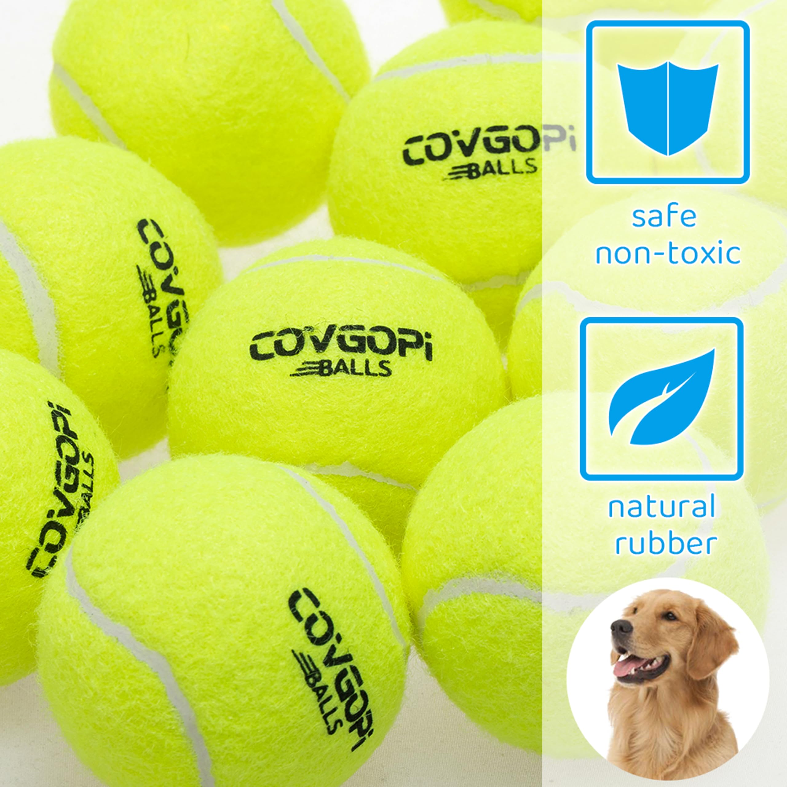 Covgopi dog tennis ball pack 12 supports multi-dog households.