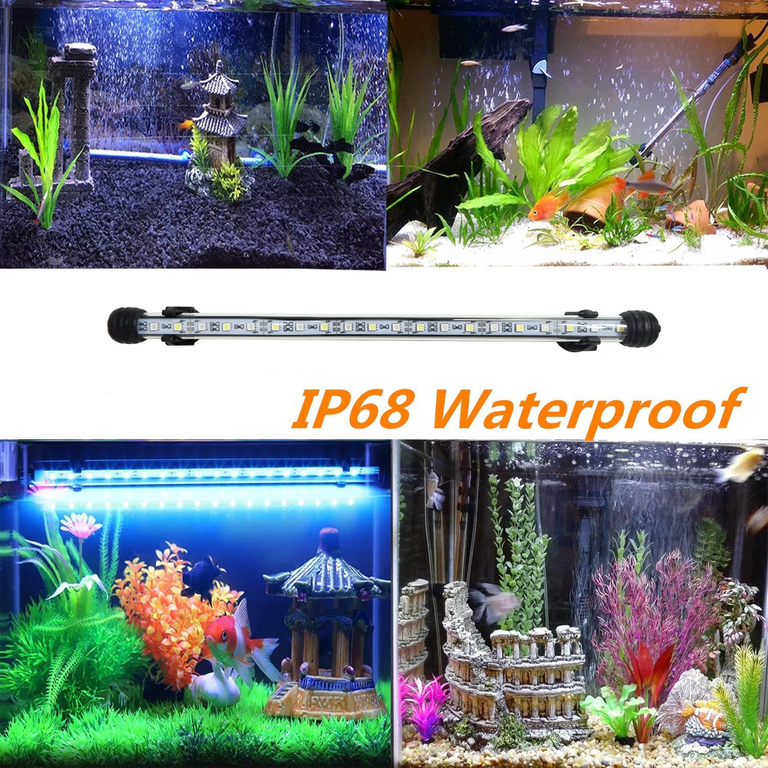 COVOART two strong suction cups secure cables neatly inside aquariums and pools.
