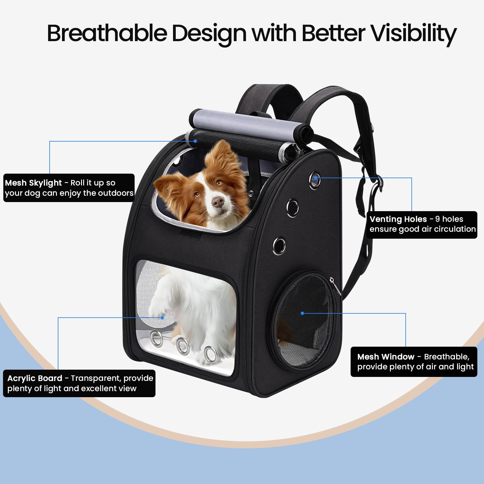 COVONO sturdy internal frame maintains shape for stable travel.