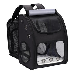 Covono expandable cat carrier backpack rear expansion offers extra room for pets during travel.
