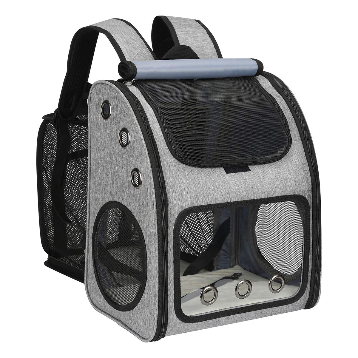 COVONO expandable-pet-carrier-backpack front-entrance for easy loading of cats or small dogs