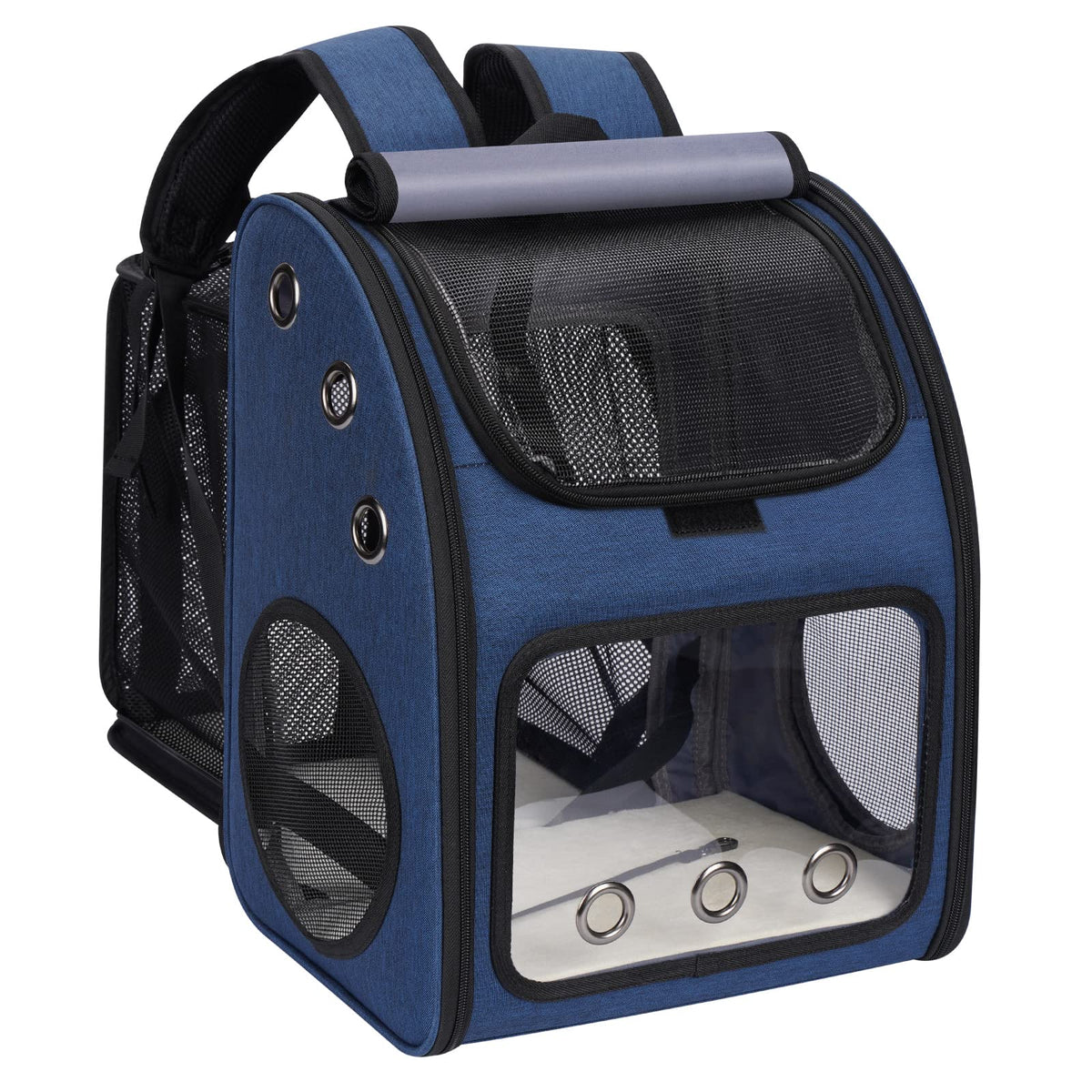 COVONO expandable pet carrier backpack rear expandable shows doubled space for comfort on trips