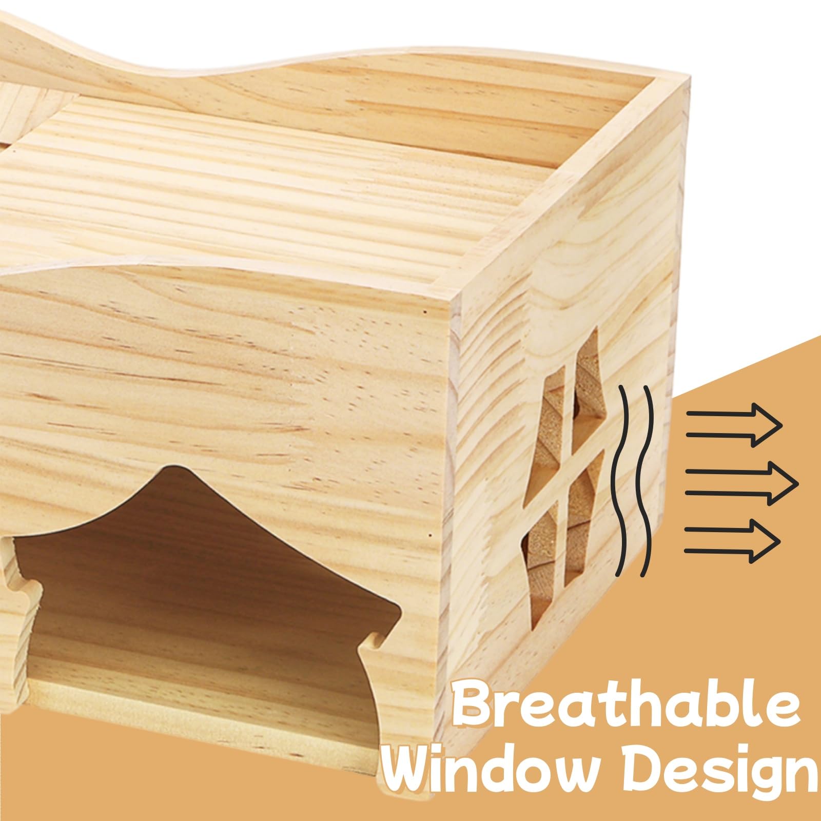 Covzoe Guinea Pig Wood House upper loft scene, perfect sleeping nook