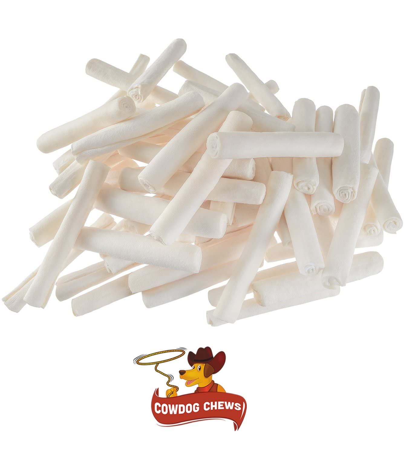Cowdog Chews dog-chewing in action for mental stimulation.