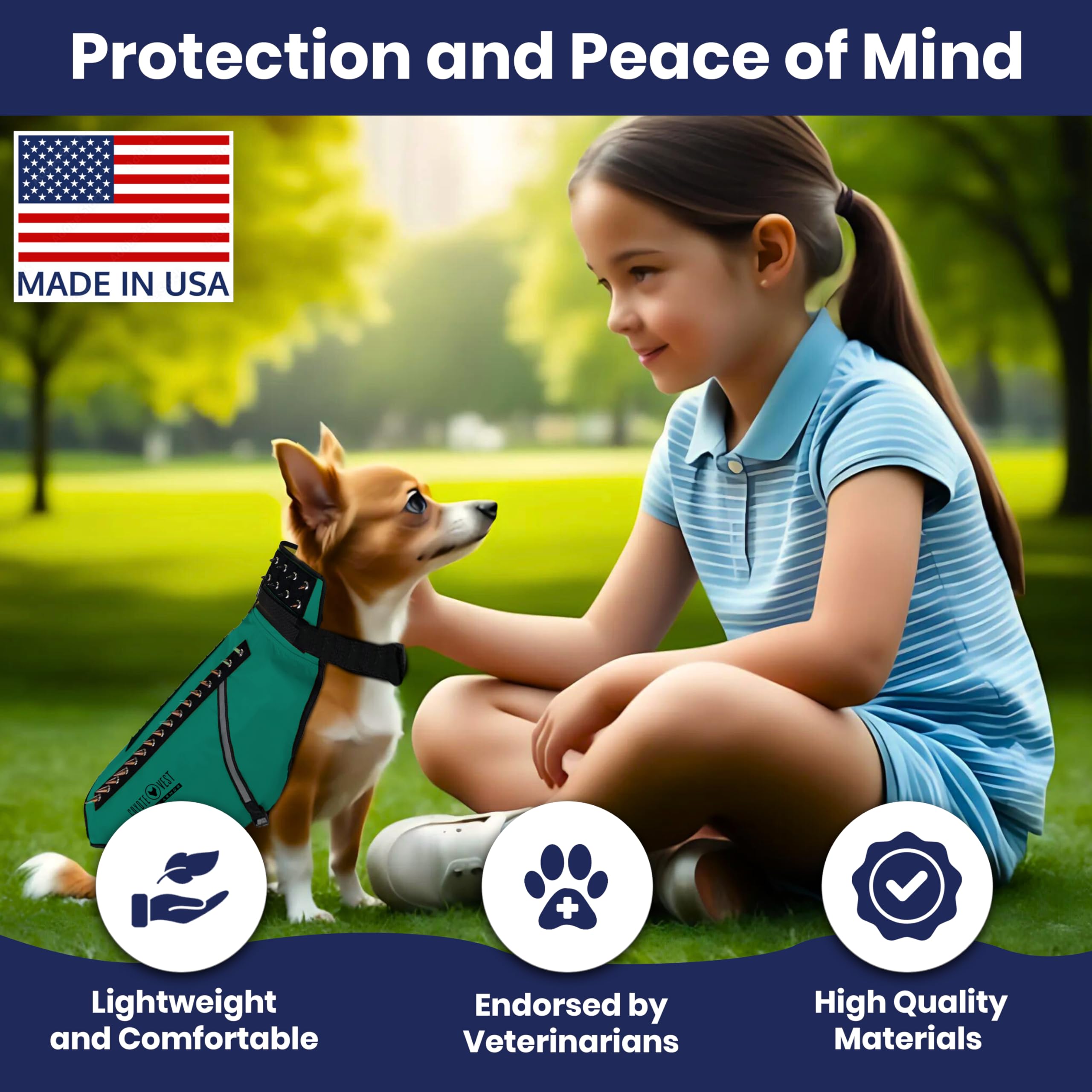 CoyoteVest leash attachment and D-ring enable quick, secure tethering.