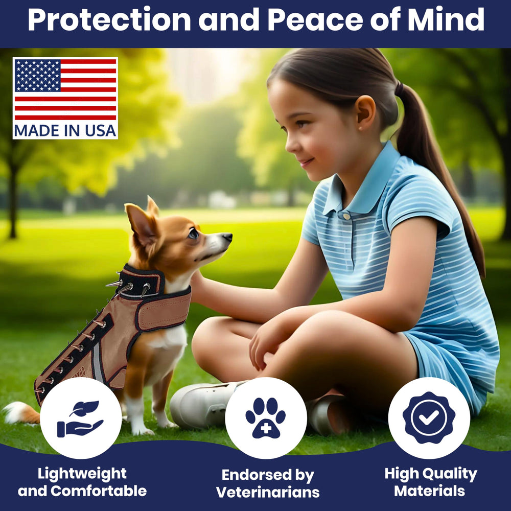 CoyoteVest SpikeVest D-ring leash attachment enables quick securing.