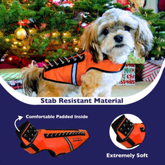 CoyoteVest SpikeVest neck spikes close-up demonstrates removable spikes for easy customization.