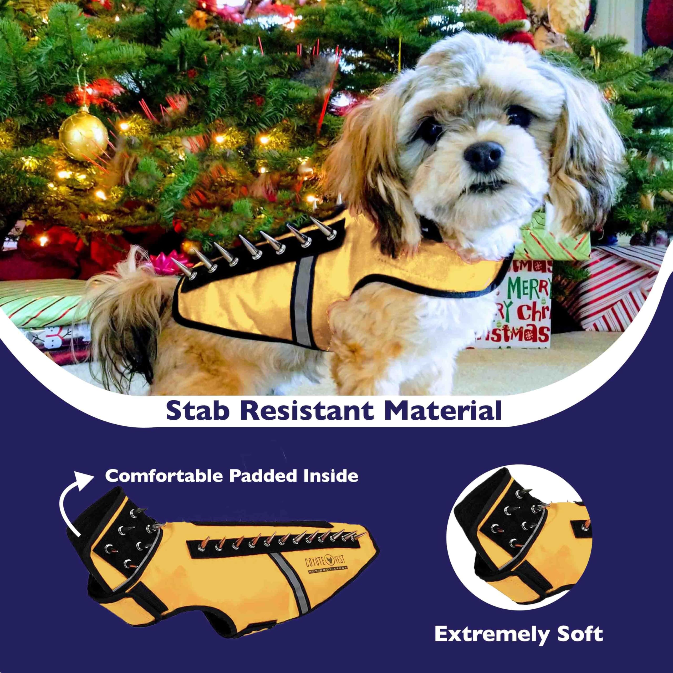 CoyoteVest SpikeVest side view—secure fit with two wide Velcro belts.