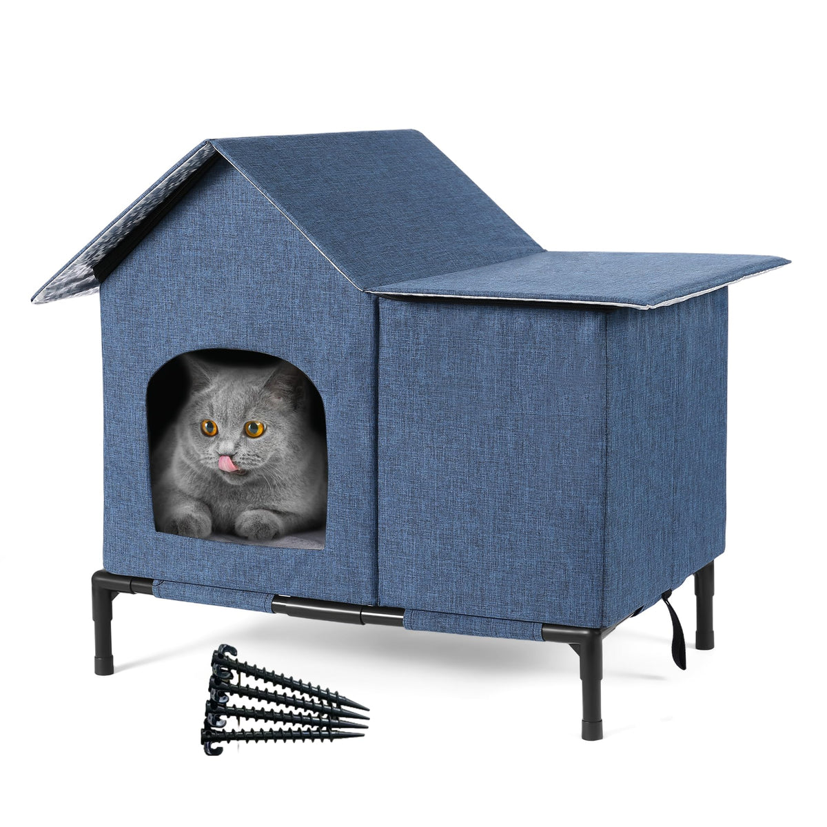 COZIPETAO outdoor cat house easy assembly for quick setup.
