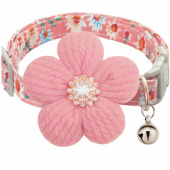 COZIRAE large dog collar with flower and bell for daily wear and visibility.