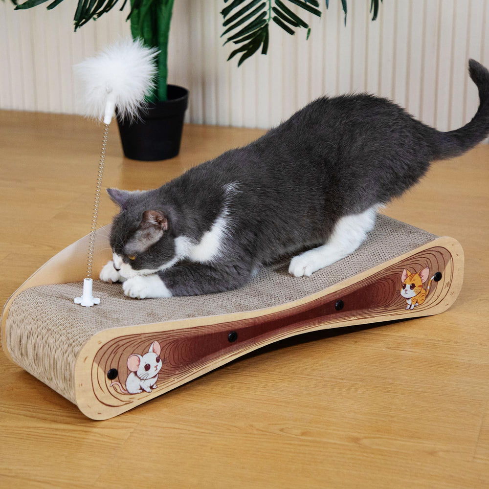 COZIVVOVV Cartoon Pattern on natural wood-tone finish adds home-friendly charm