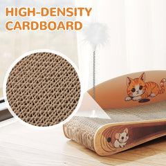 COZIVVOVV Cat Scratcher Lounge Toy – spring teaser aids interactive play