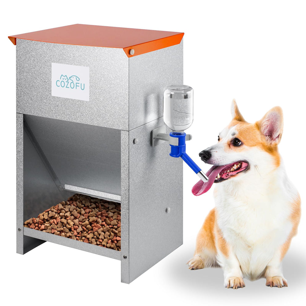 COZOFU automatic dog feeder highlights 25lb capacity for fewer refills.