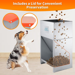 COZOFU dog feeder 25-pound capacity reduces refills for busy households