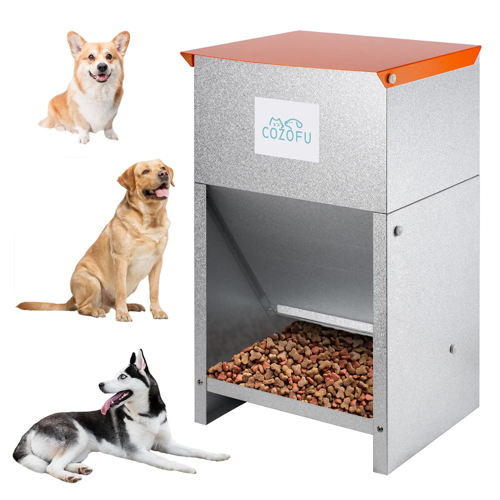 COZOFU dog feeder with magnetic-door closure for easy self-serve meals.