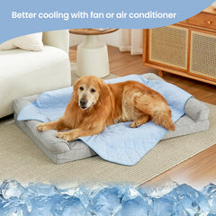 Cozy Bliss leakproof cooling blanket leakproof layer closeup highlights furniture protection and moisture barrier.