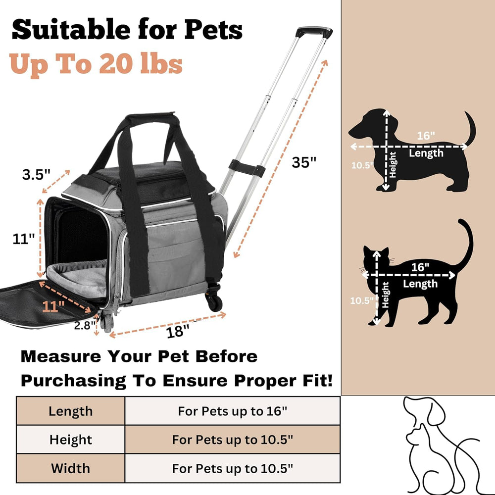 Cozy Cruiser expandable sides provide extra room for larger pets during travel