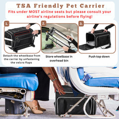 Cozy Cruiser expanding-top view highlights extra space for pet comfort during trips.