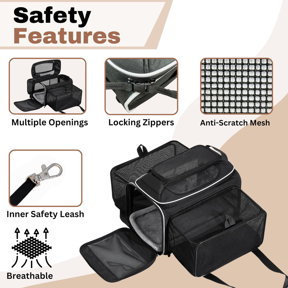 Cozy Cruiser back-pocket and straps image demonstrates convenient storage and luggage attachment.