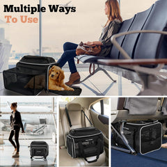 Cozy Cruiser pet carrier with sturdy wire frame prevents sagging during travel