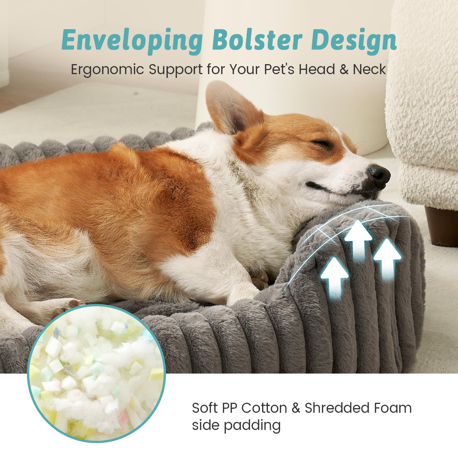 COZY KISS anti-slip bottom keeps the bed stable on slick floors.