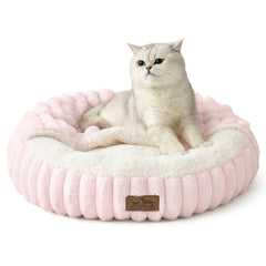 COZY KISS cat bed hooded cave for secure curled sleep.