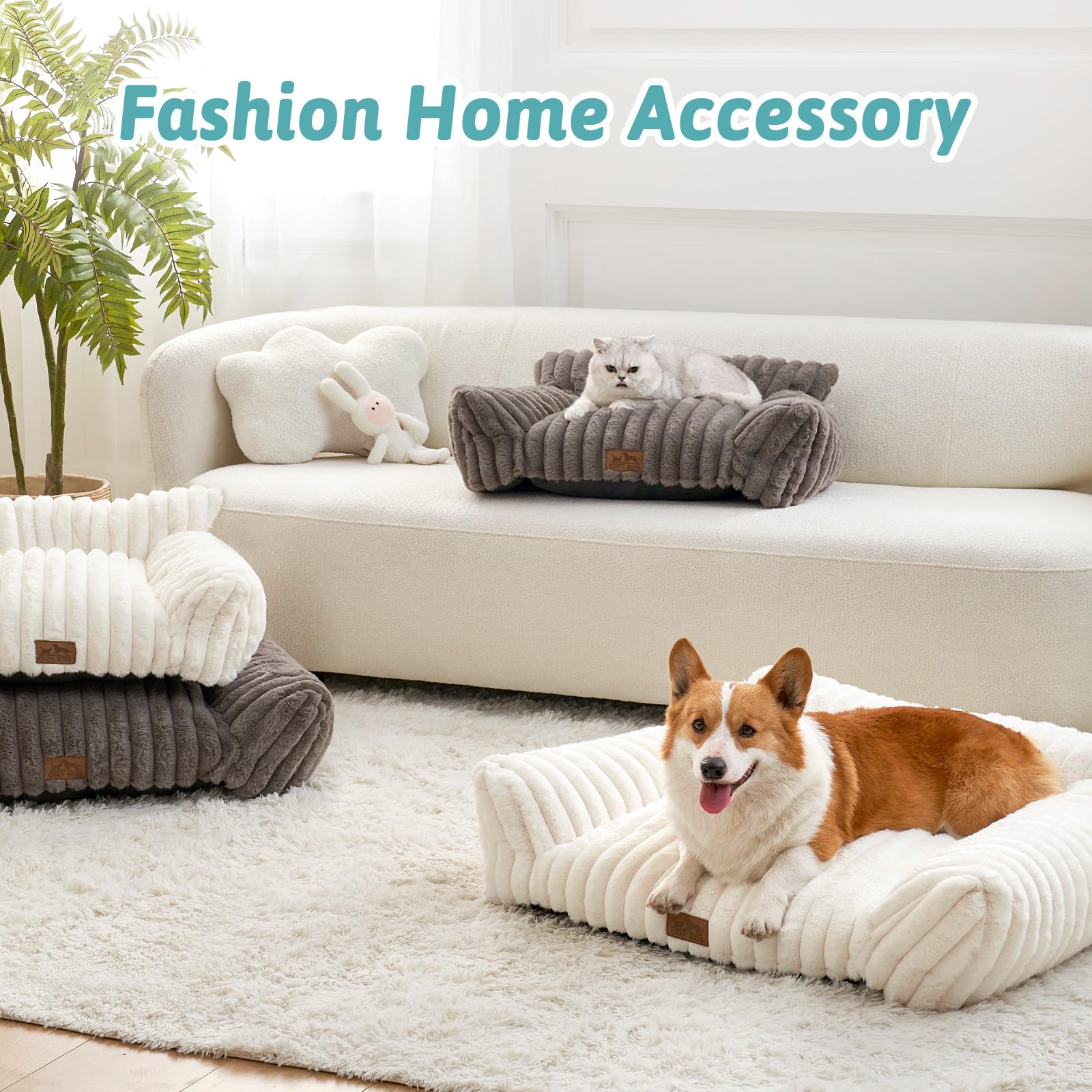 COZY KISS Cat Couch in-bedroom setup blends with decor and offers private retreat