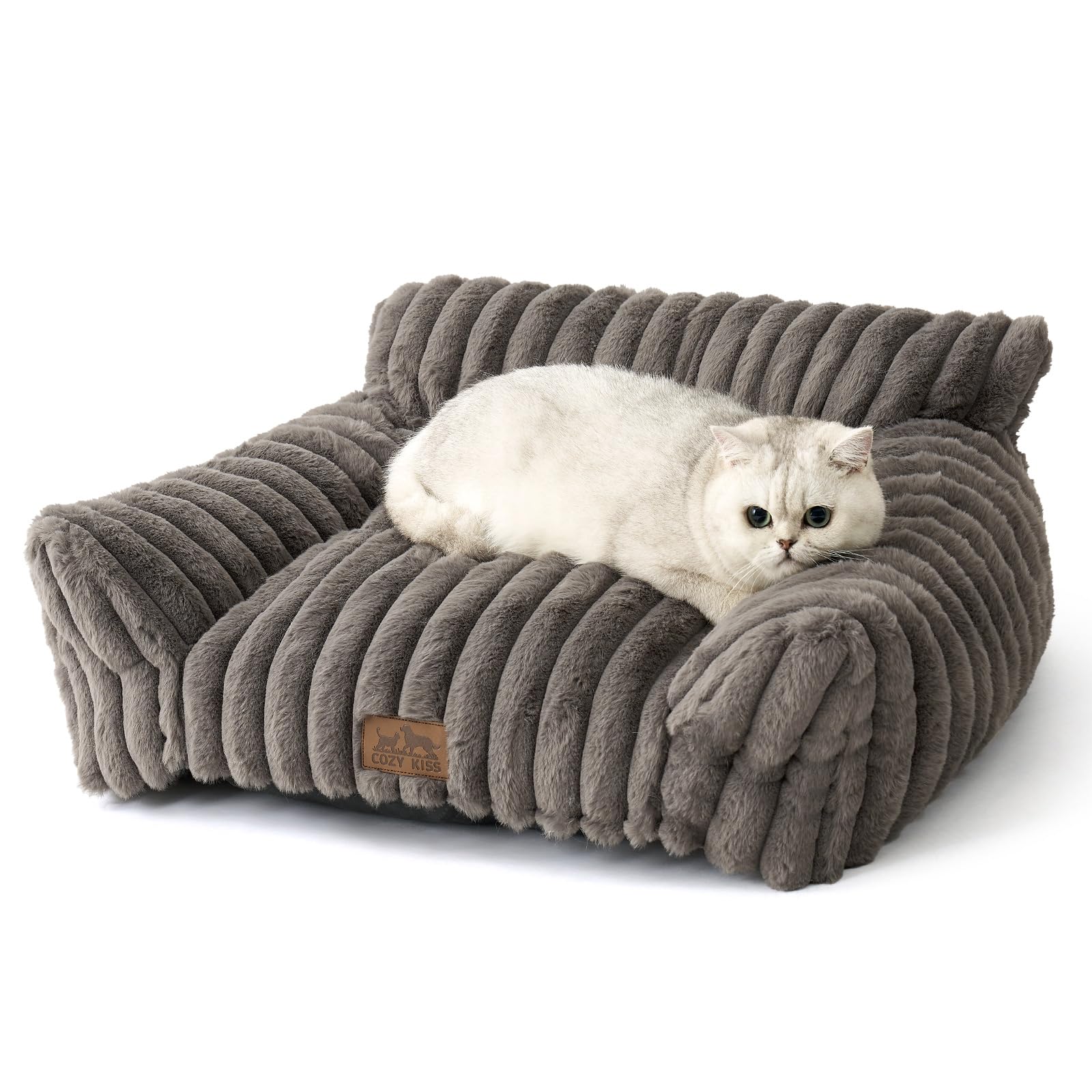 COZY KISS Cute Cat Couch front view shows plush comfort for daily naps