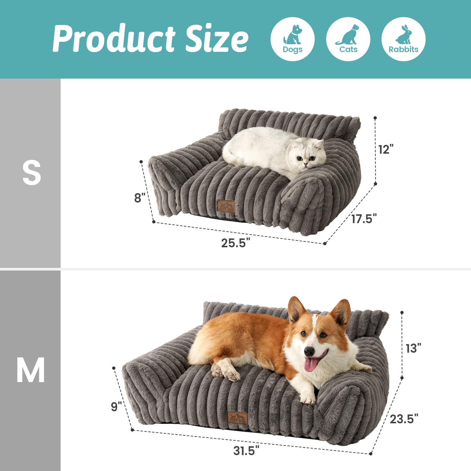 COZY KISS Cat Couch surround-support detail emphasizes neck and head relief