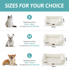 COZY KISS pet bed side view highlights raised rim for neck support
