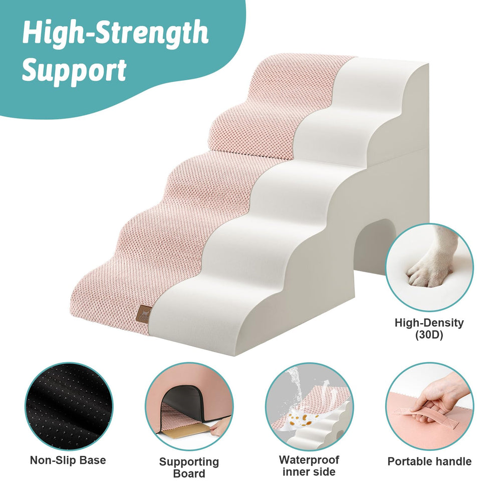 COZY KISS detachable cover for dog stairs makes cleaning quick and easy
