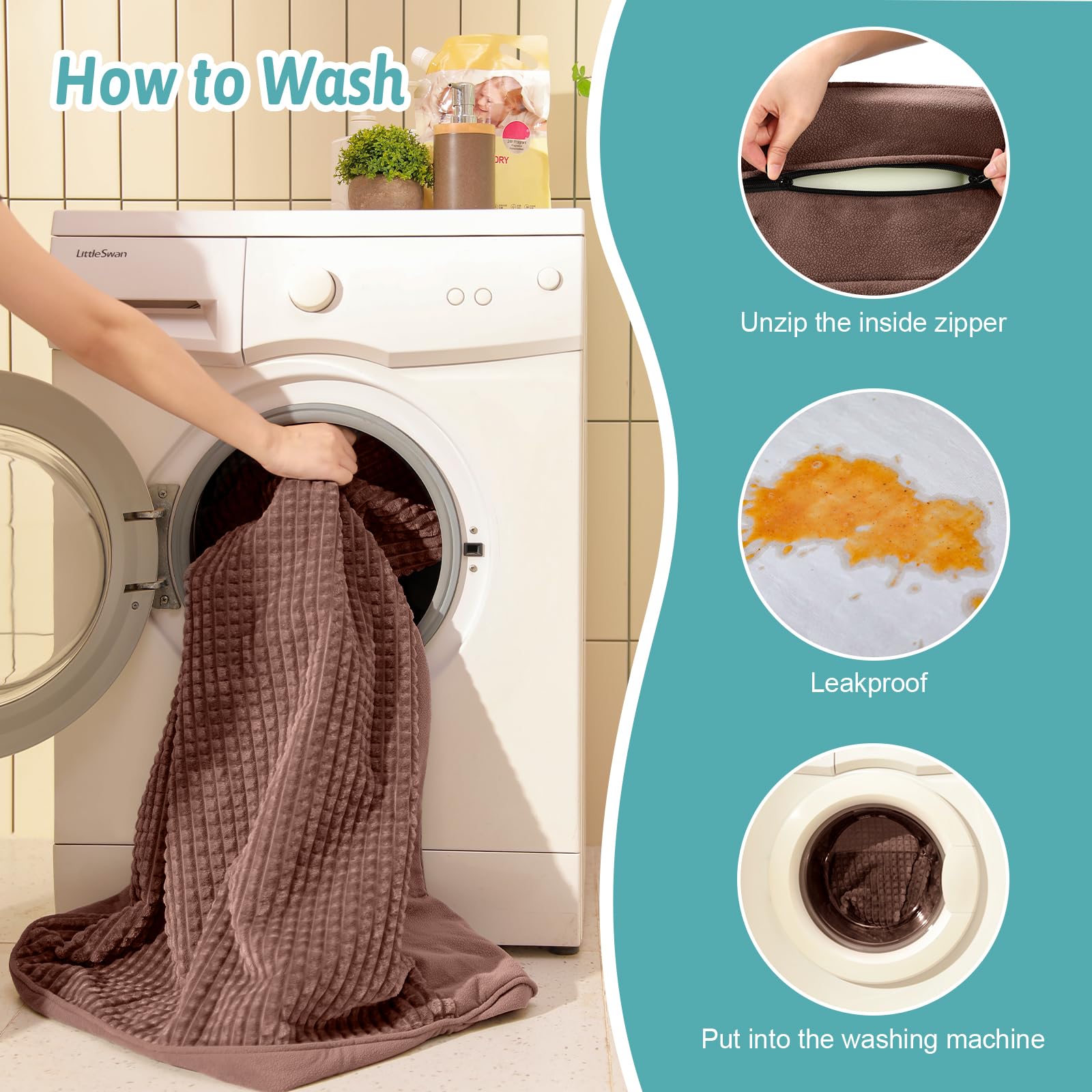 COZY KISS bed back grip enables portable, easy transport.