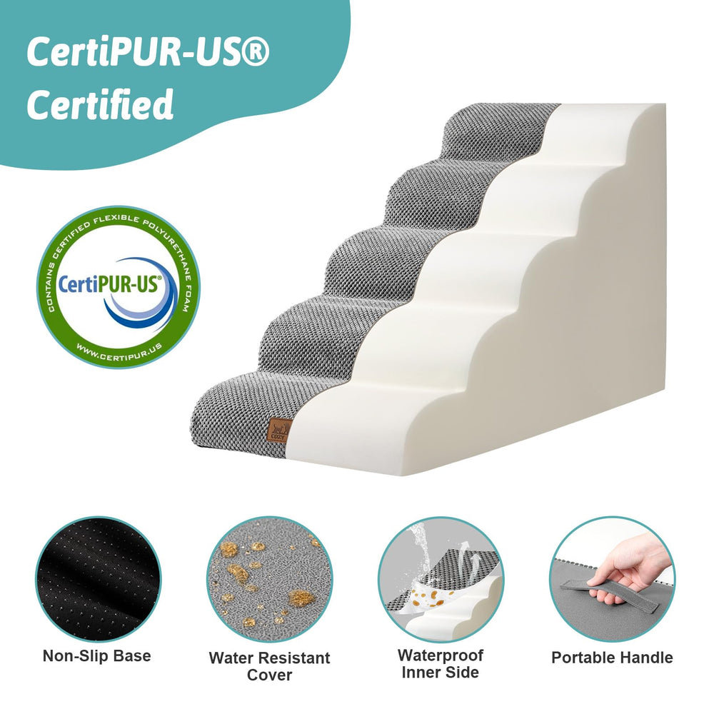 COZY KISS dog stairs easy-assembly-cleaning helps quick setup and care