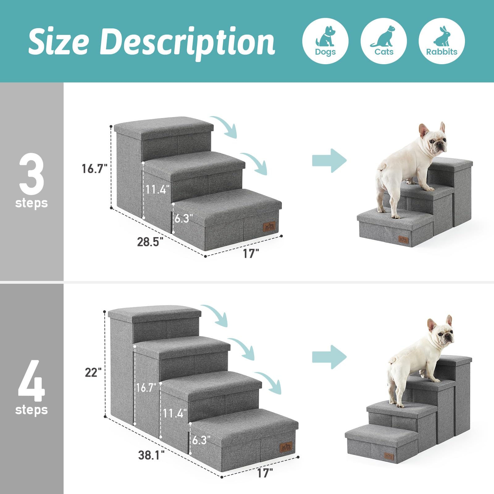 COZY KISS dog stairs simple assembly guide