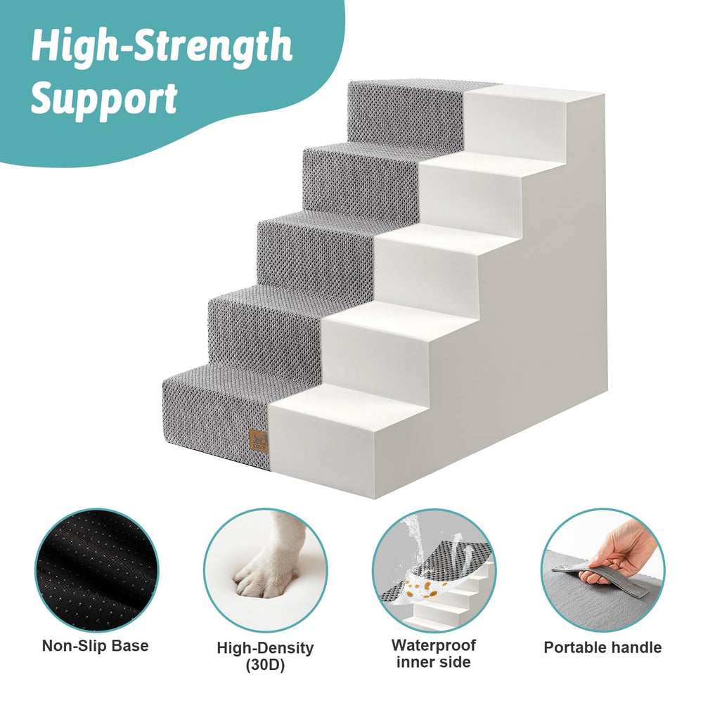 COZY KISS dog stairs assembly-ready and expands after unpacking