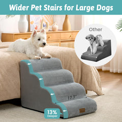 COZY KISS Dog Stairs curved ramp for knee-friendly climbs.